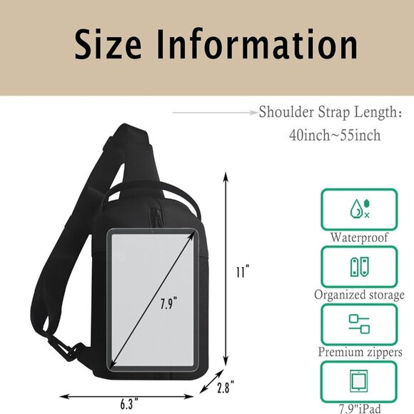 Convertible Crossbody Bag with Breathable Padding - Ideal for Sports & Outdoors - Picture 2 of 9